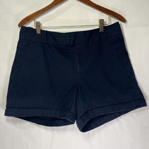 Banana Republic Women's Navy Shorts Size 10 Martin Fit Flat Front Chino Business